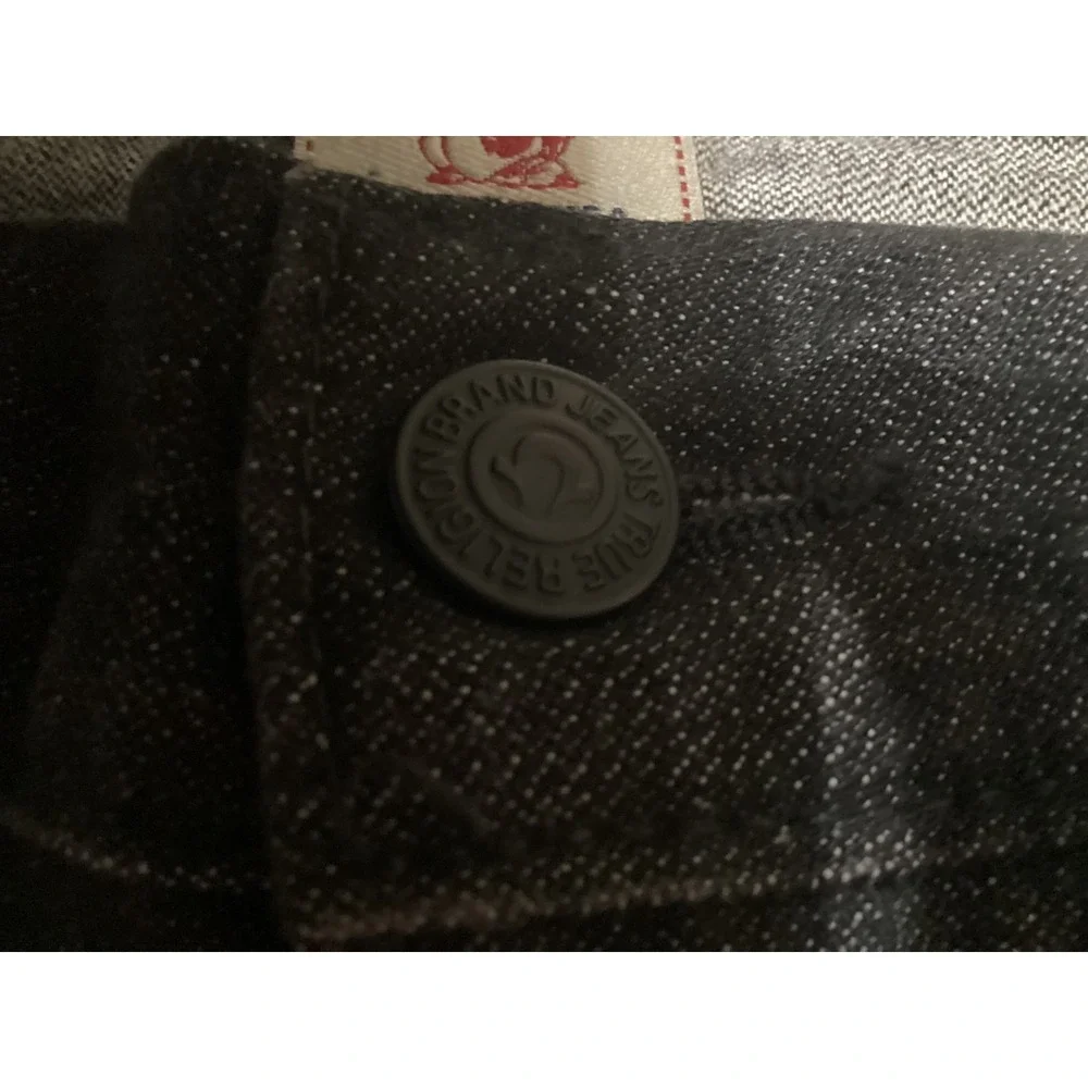 True Religion Brand Jeans Mens Black Wash Bootcut Denim  Size 38 Made in USA - Picture 4 of 15